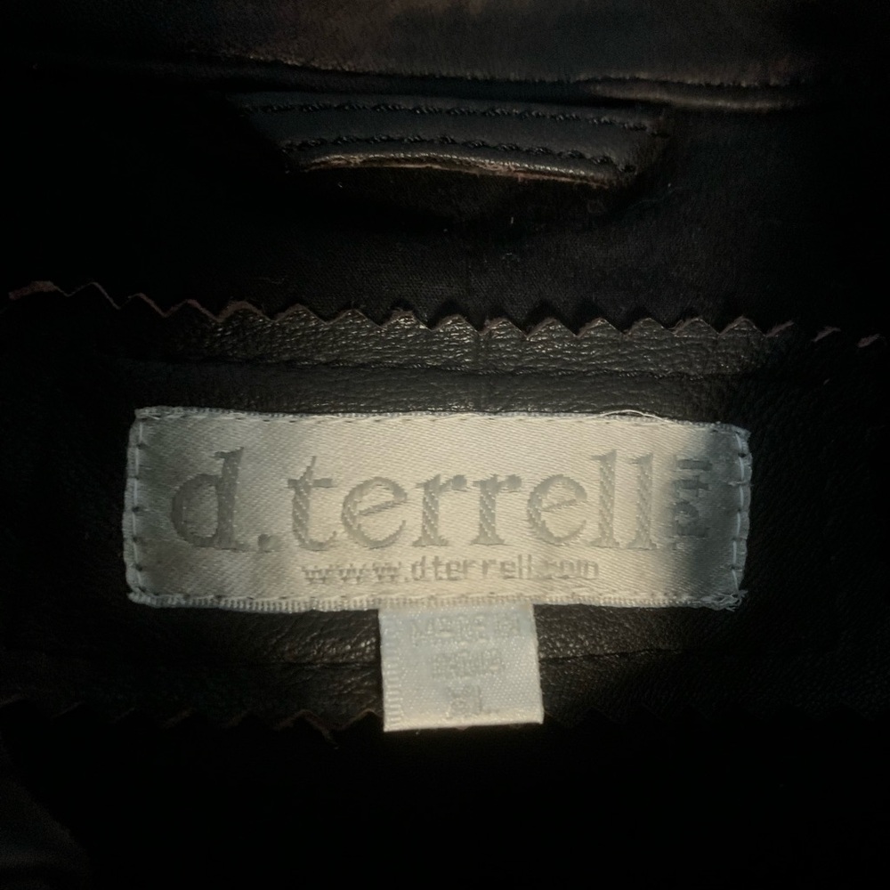 D. Terrell Distressed Button Bomber Jacket Brown … - image 6